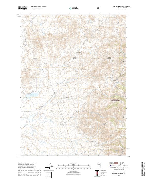 USGS Topographic Map – Dry Creek Reservoir