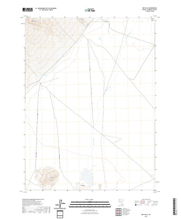 USGS Topographic Map – Dry Hills