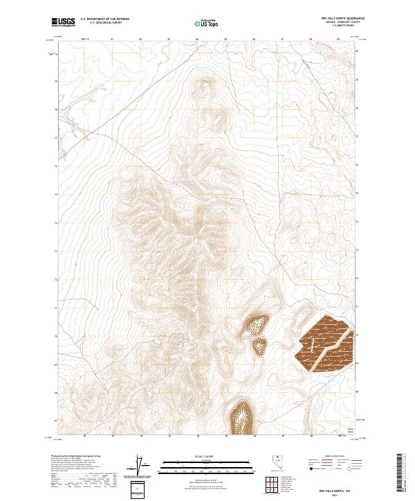 2021 Map of Dry Hills North, 2021 Print