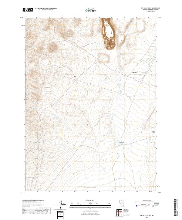 USGS Topographic Map – Dry Hills South
