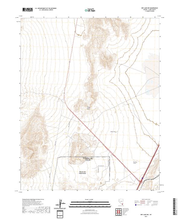 2021 Map of Dry Lake NW, 2021 Print