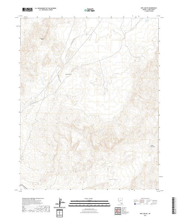 USGS Topographic Map – Dry Lake SE