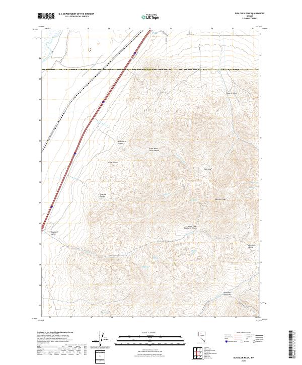 USGS Topographic Map – Dun Glen Peak