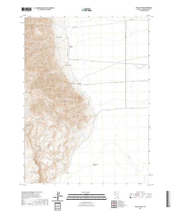 USGS Topographic Map – Dyke Canyon