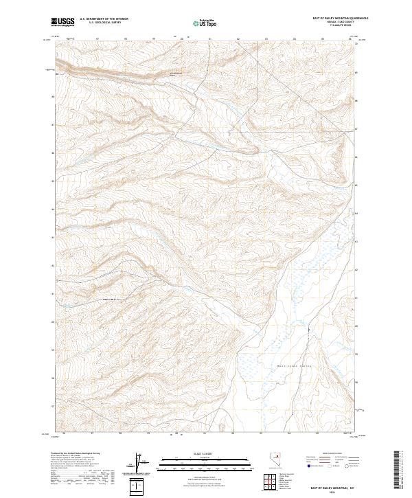 USGS Topographic Map – East of Bailey Mountain