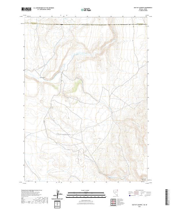 USGS Topographic Map – East of Jackpot