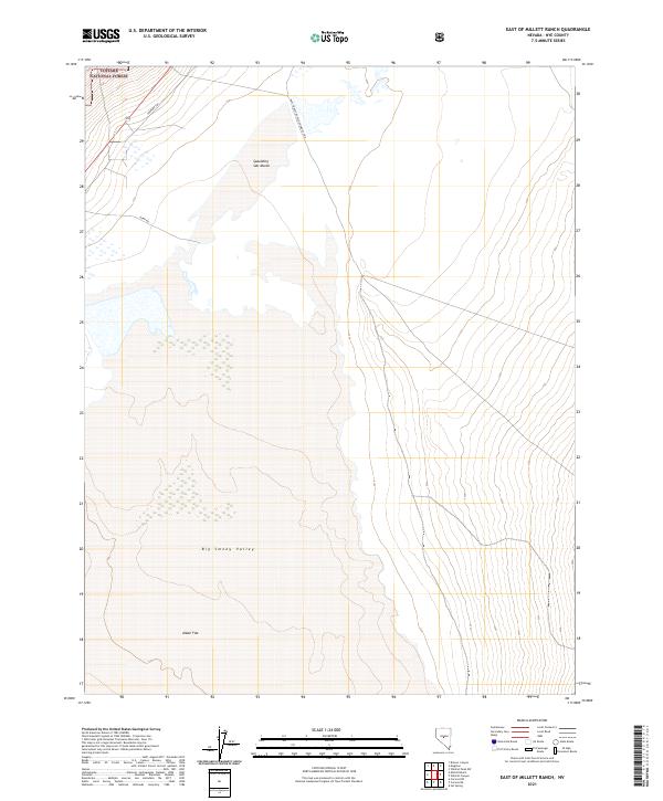 USGS Topographic Map – East of Millett Ranch