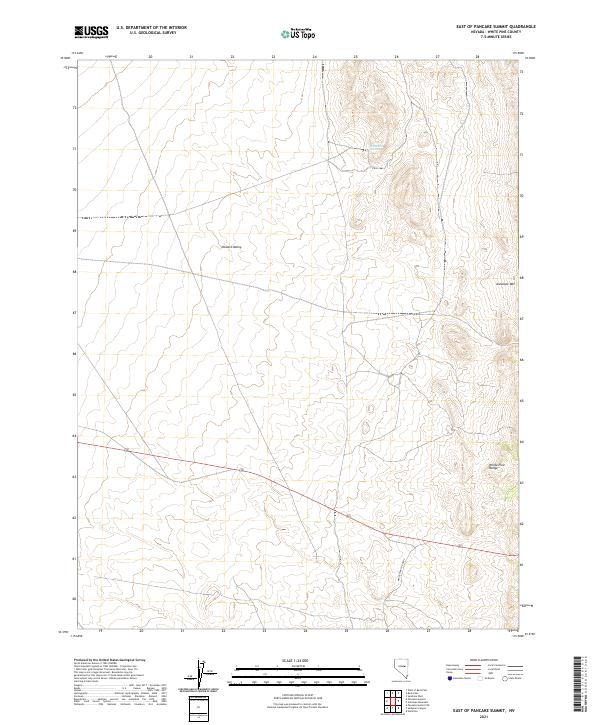 USGS Topographic Map – East of Pancake Summit