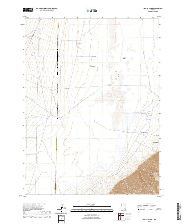 USGS Topographic Map – East of Tenabo