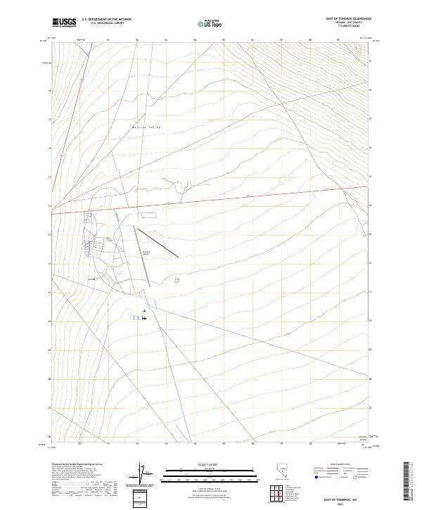 USGS Topographic Map – East of Tonopah