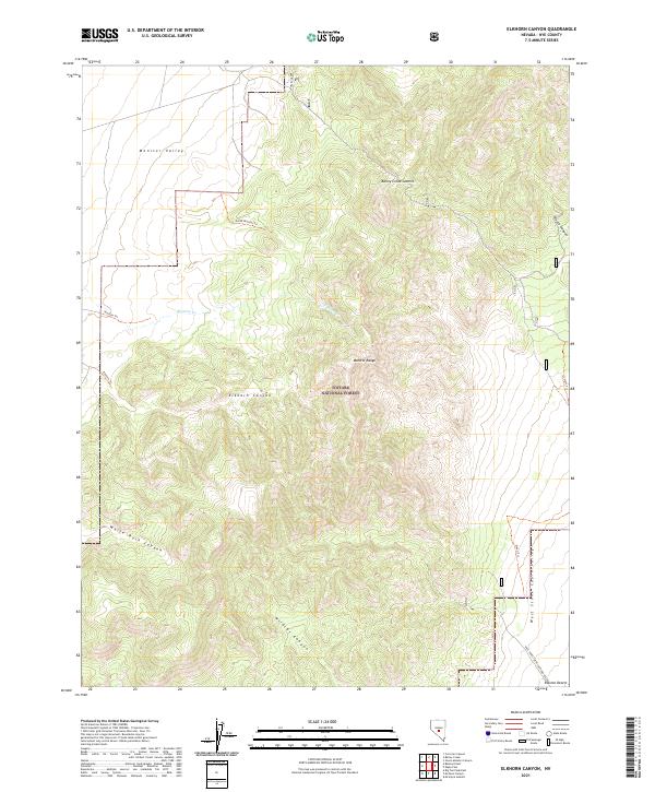 USGS Topographic Map – Elkhorn Canyon