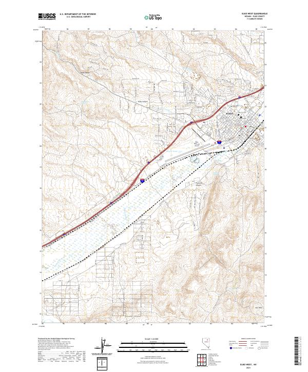 USGS Topographic Map – Elko West