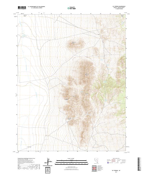 USGS Topographic Map – Ely Springs