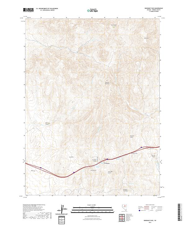 USGS Topographic Map – Emigrant Pass
