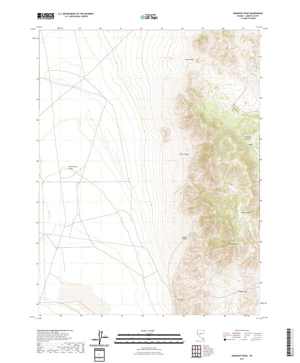 USGS Topographic Map – Emigrant Peak