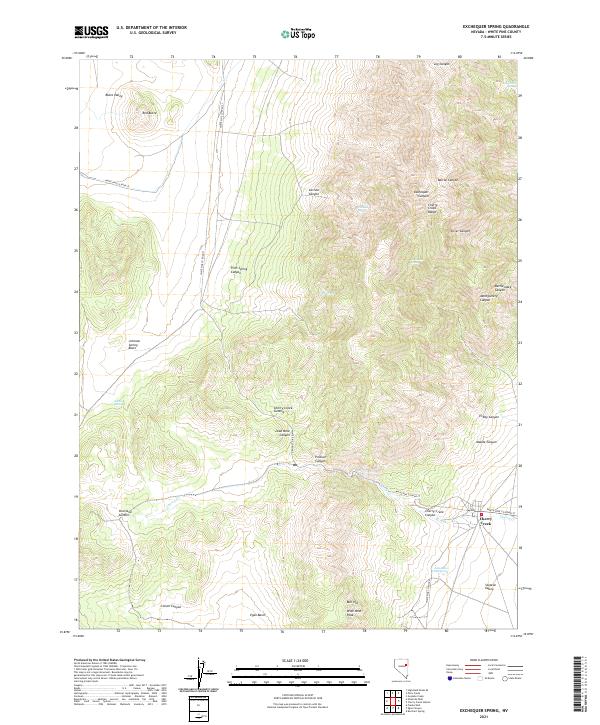 USGS Topographic Map – Exchequer Spring