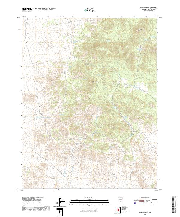 USGS Topographic Map – Fairview Peak
