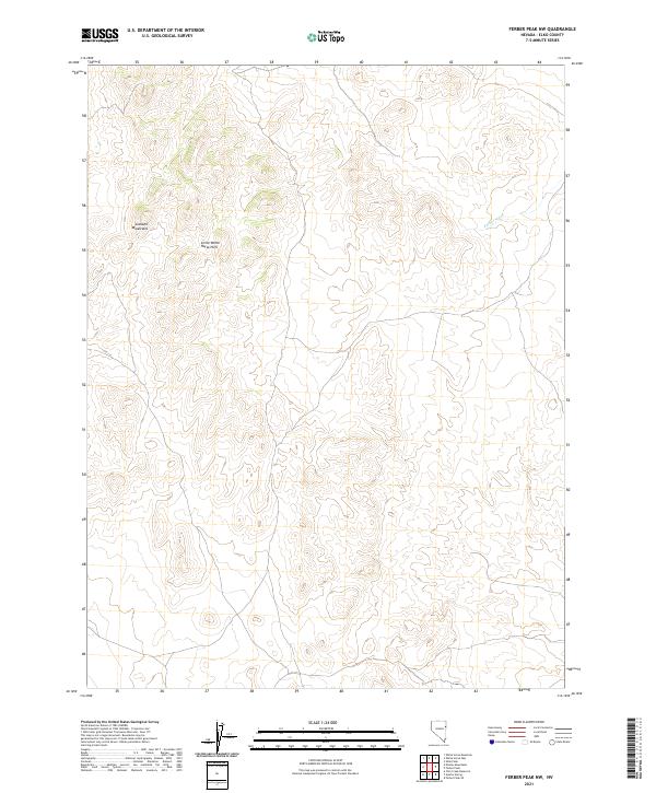 USGS Topographic Map – Ferber Peak NW
