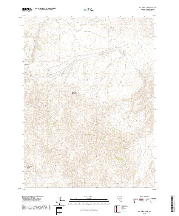 USGS Topographic Map – Fish Creek Basin