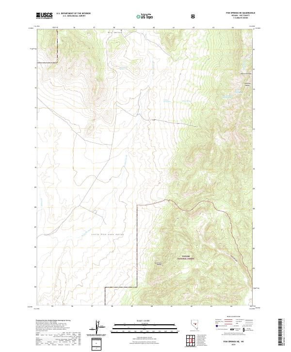 USGS Topographic Map – Fish Springs NE