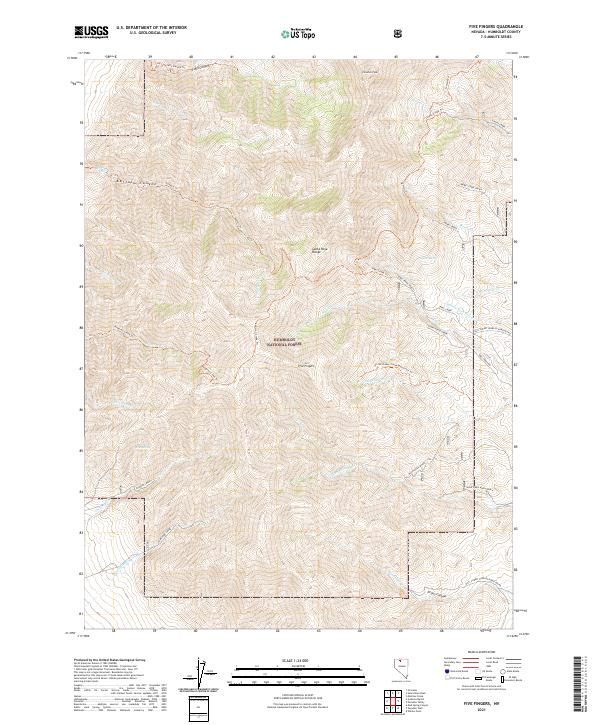 USGS Topographic Map – Five Fingers