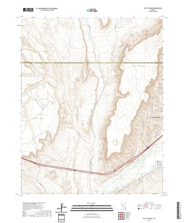 USGS Topographic Map – Flat Top Mesa