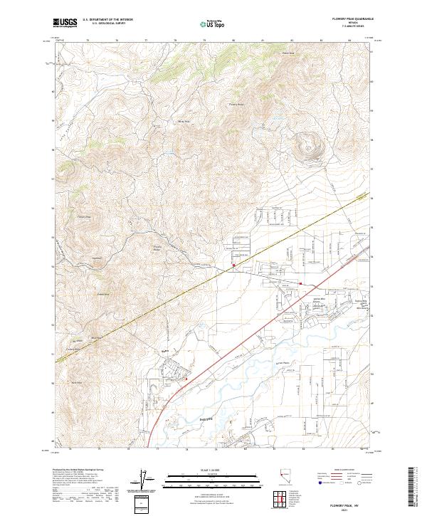 USGS Topographic Map – Flowery Peak