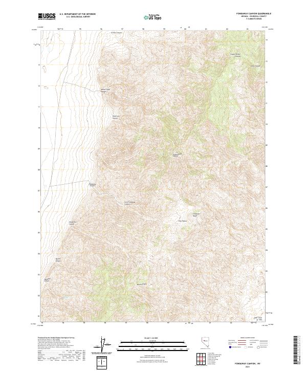 USGS Topographic Map – Fondaway Canyon