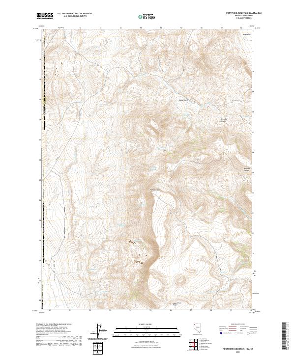 USGS Topographic Map – Fortynine Mountain
