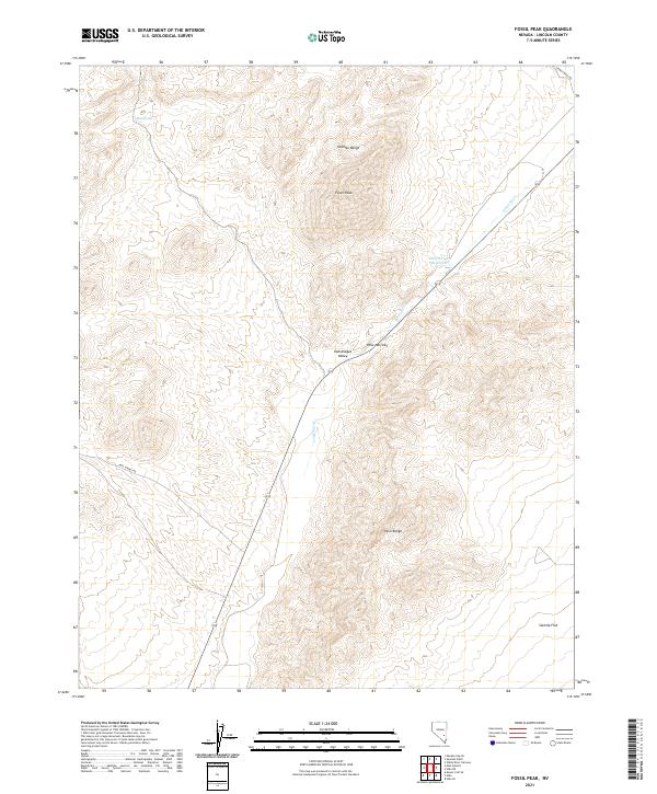 USGS Topographic Map – Fossil Peak