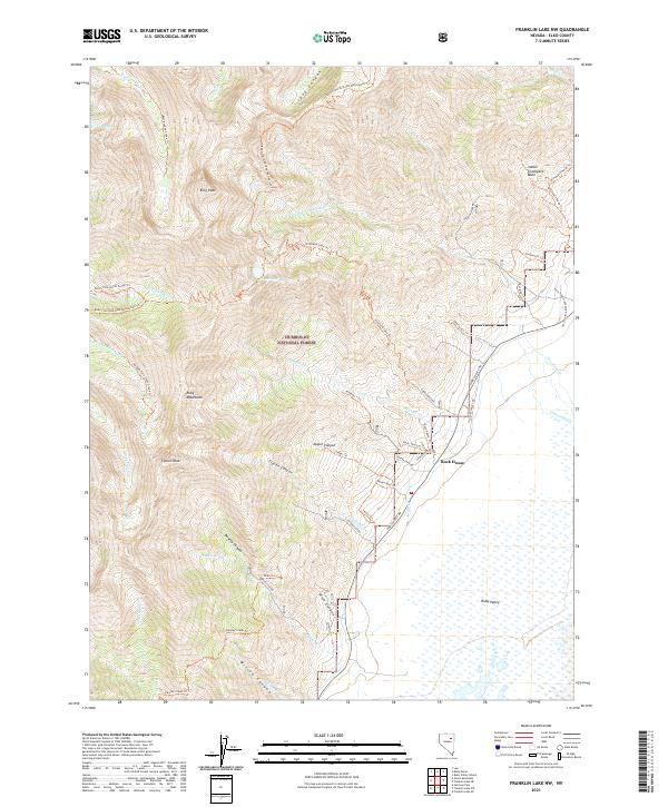 USGS Topographic Map – Franklin Lake NW