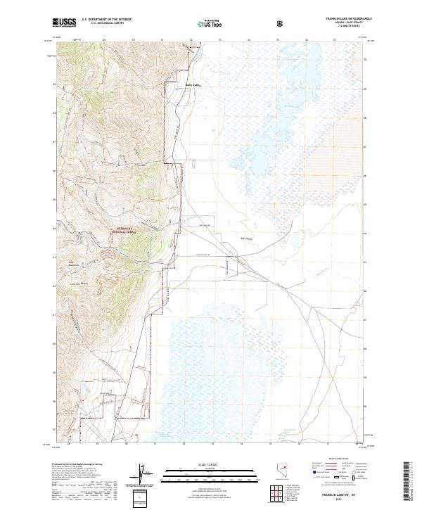 USGS Topographic Map – Franklin Lake SW