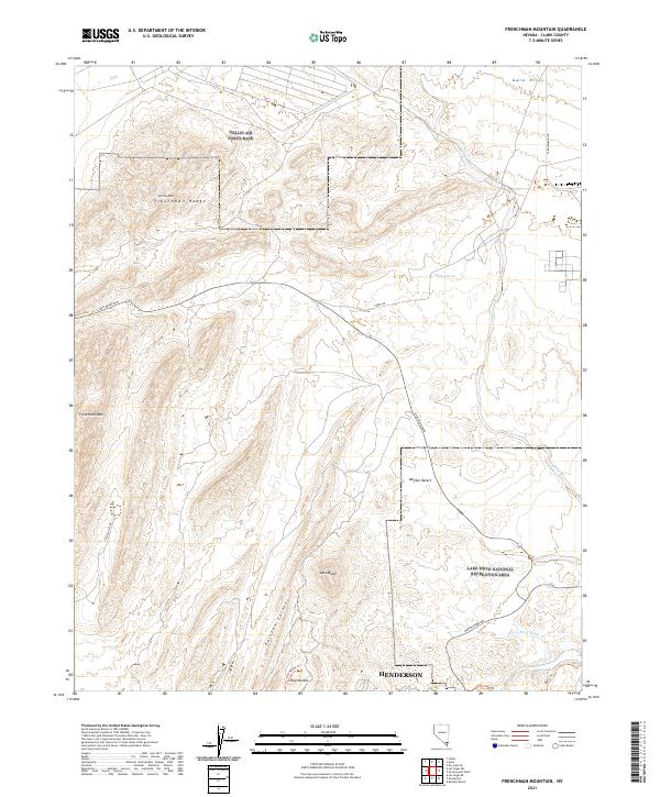 USGS Topographic Map – Frenchman Mountain
