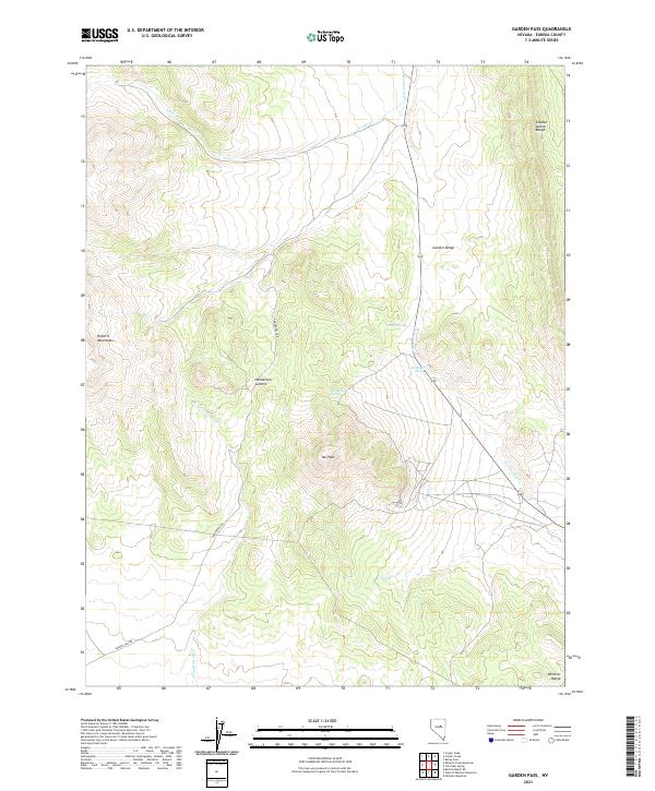 USGS Topographic Map – Garden Pass