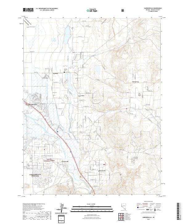 USGS Topographic Map – Gardnerville