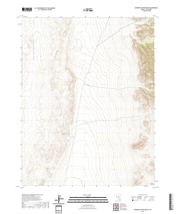 USGS Topographic Map – Georges Canyon Rim SE