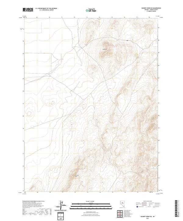 USGS Topographic Map – Gilbert Creek NE