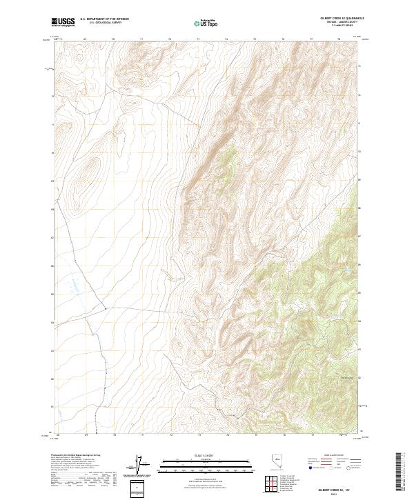 USGS Topographic Map – Gilbert Creek SE
