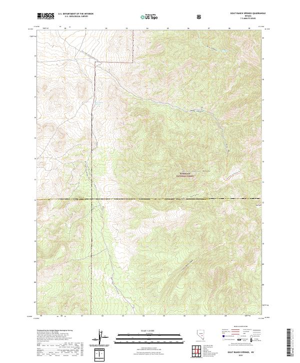 USGS Topographic Map – Goat Ranch Springs