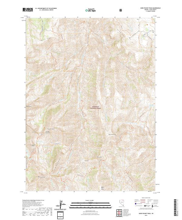 USGS Topographic Map – Gods Pocket Peak