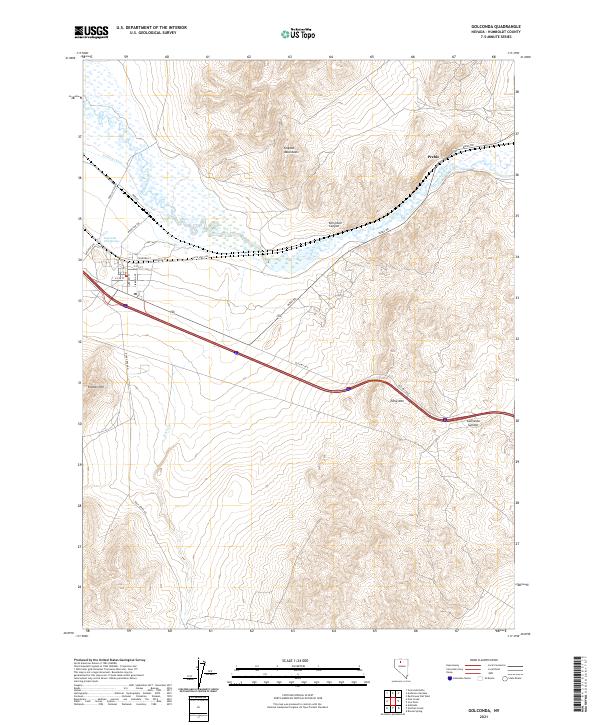 USGS Topographic Map – Golconda