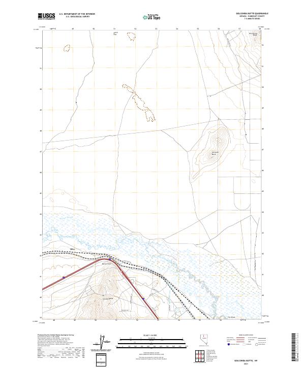 USGS Topographic Map – Golconda Butte