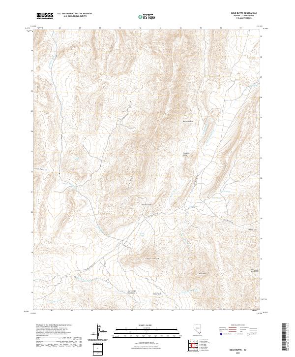 USGS Topographic Map – Gold Butte