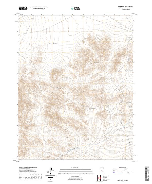 USGS Topographic Map – Gold Point SW