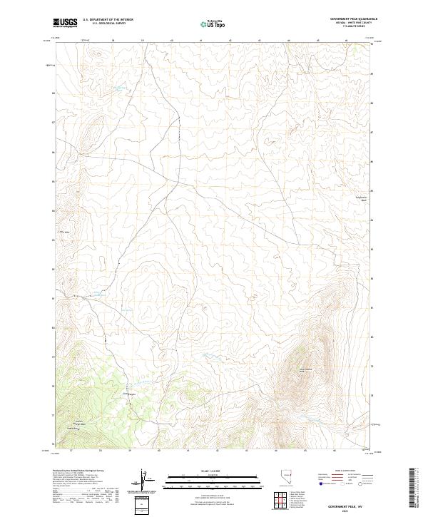 USGS Topographic Map – Government Peak