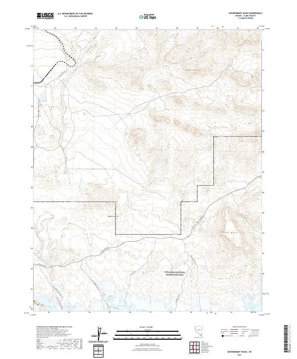 USGS Topographic Map – Government Wash