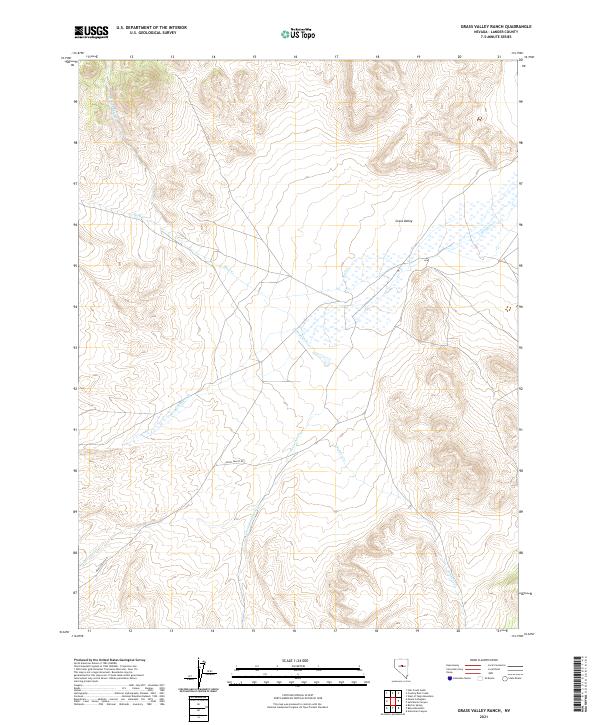 USGS Topographic Map – Grass Valley Ranch