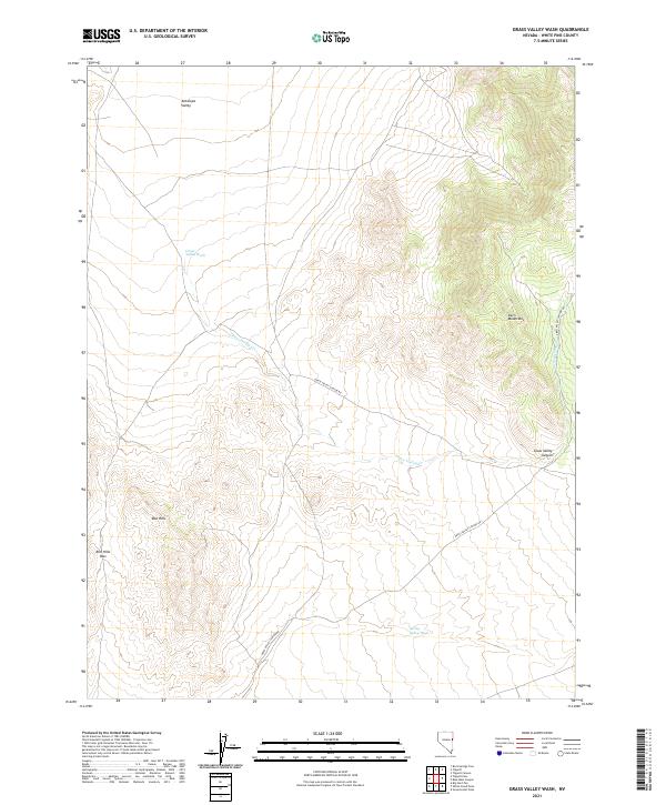 USGS Topographic Map – Grass Valley Wash