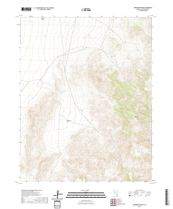 USGS Topographic Map – Gregerson Basin