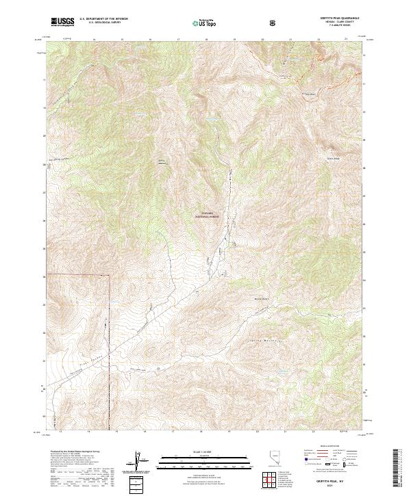 USGS Topographic Map – Griffith Peak